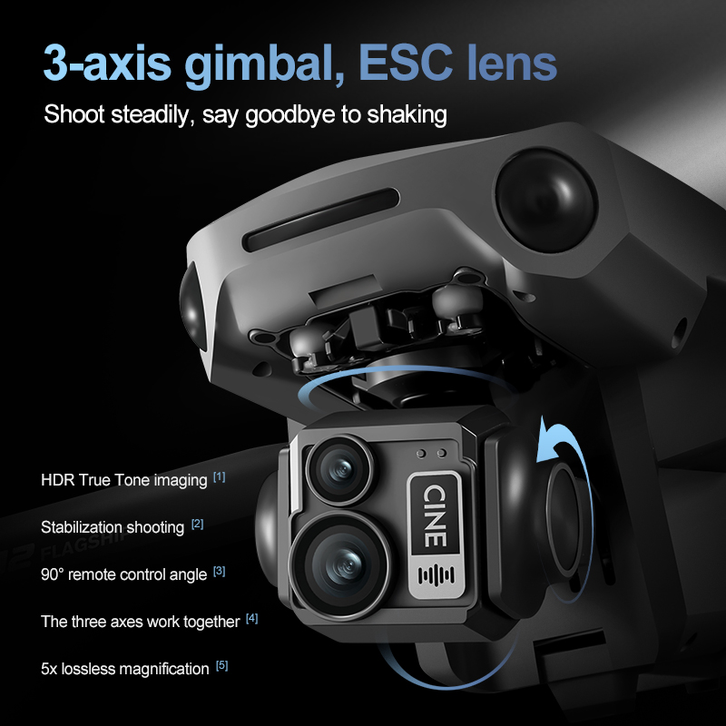 8K 3-assige Gimbal Brushless 7 - Drone Controller Screen recensie en prijs